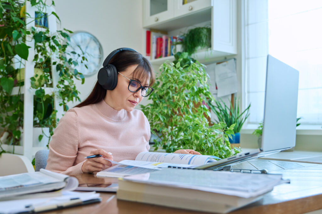 Studying from home office