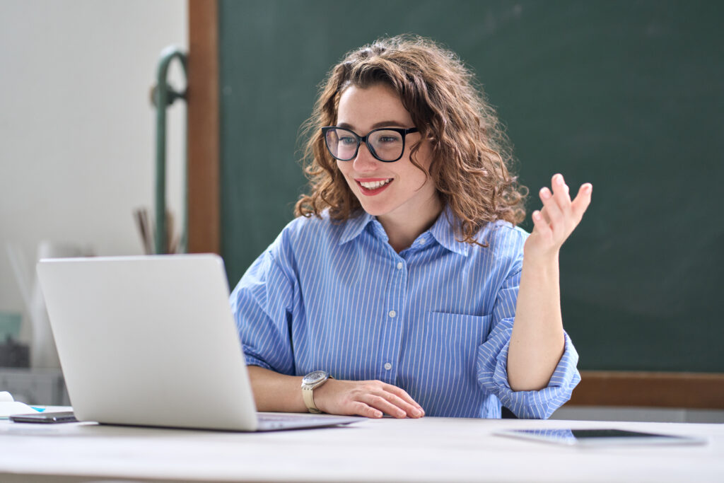 Online teacher meeting