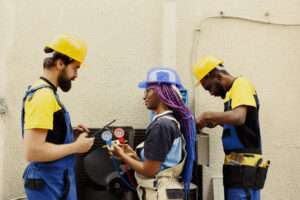 HVAC workers